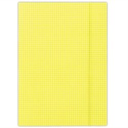 DONAU Gumis mappa, karton, A4, kockás, DONAU, citromsárga DONAU Gumis mappa, karton, A4, kockás, DONAU, citromsárga