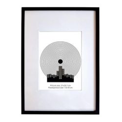 . Képkeret, 21x29,7 cm, aluminium keret, "Fotoplus", fekete . Képkeret, 21x29,7 cm, aluminium keret, "Fotoplus", fekete