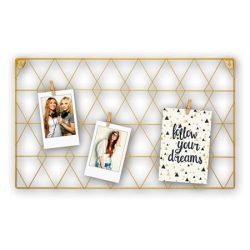 . Képkeret, fém, 3 db fa csipesszel, 30x50 cm, "Zep Cambria", arany . Képkeret, fém, 3 db fa csipesszel, 30x50 cm, "Zep Cambria", arany