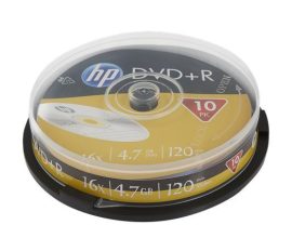 HP DVD+R lemez, 4,7 GB, 16x, 10 db, hengeren, HP HP DVD+R lemez, 4,7 GB, 16x, 10 db, hengeren, HP