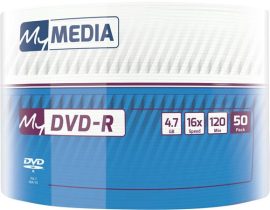 MYMEDIA DVD-R lemez, 4,7 GB, 16x, 50 db, zsugor csomagolás, MYMEDIA (by VERBATIM) MYMEDIA DVD-R lemez, 4,7 GB, 16x, 50 db, zsugor csomagolás, MYMEDIA (by VERBATIM)