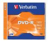   VERBATIM DVD-R lemez, AZO, 4,7GB, 16x, 1 db, normál tok, VERBATIM