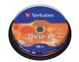   VERBATIM DVD-R lemez, AZO, 4,7GB, 16x, 10 db, hengeren, VERBATIM
