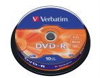 VERBATIM DVD-R lemez, AZO, 4,7GB, 16x, 10 db, hengeren, VERBATIM VERBATIM DVD-R lemez, AZO, 4,7GB, 16x, 10 db, hengeren, VERBATIM