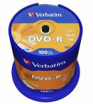 VERBATIM DVD-R lemez, AZO, 4,7GB, 16x, 100 db, hengeren, VERBATIM VERBATIM DVD-R lemez, AZO, 4,7GB, 16x, 100 db, hengeren, VERBATIM
