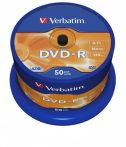 VERBATIM DVD-R lemez, AZO, 4,7GB, 16x, 50 db, hengeren, VERBATIM VERBATIM DVD-R lemez, AZO, 4,7GB, 16x, 50 db, hengeren, VERBATIM