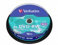   VERBATIM DVD-RW lemez, újraírható, 4,7GB, 4x, 10 db, hengeren, VERBATIM