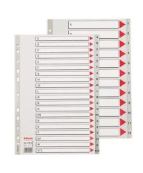 ESSELTE Regiszter, műanyag, A4 Maxi, A-Z, ESSELTE, szürke ESSELTE Regiszter, műanyag, A4 Maxi, A-Z, ESSELTE, szürke