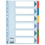 ESSELTE Regiszter, laminált karton, A4, 6 részes, ESSELTE "Mylar" ESSELTE Regiszter, laminált karton, A4, 6 részes, ESSELTE "Mylar"