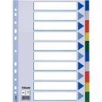 ESSELTE Regiszter, műanyag, A4, 10 részes, ESSELTE ESSELTE Regiszter, műanyag, A4, 10 részes, ESSELTE