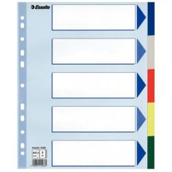 ESSELTE Regiszter, műanyag, A4 Maxi, 5 részes, ESSELTE ESSELTE Regiszter, műanyag, A4 Maxi, 5 részes, ESSELTE
