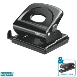 RAPID Lyukasztó, kétlyukú, 25 lap, fém, RAPID "FMC25", fekete RAPID Lyukasztó, kétlyukú, 25 lap, fém, RAPID "FMC25", fekete