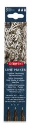 DERWENT Tűfilc szett, 0,1/ 0,3/0,5 mm, DERWENT "Line Marker", fekete