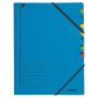   LEITZ Gumis mappa, karton, A4, regiszteres, 7 részes, LEITZ, kék
