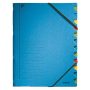   LEITZ Gumis mappa, karton, A4, regiszteres, 12 részes, LEITZ, kék