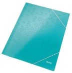 LEITZ Gumis mappa, 15 mm, karton, A4, LEITZ "Wow", jégkék LEITZ Gumis mappa, 15 mm, karton, A4, LEITZ "Wow", jégkék