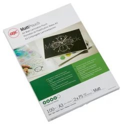 GBC Meleglamináló fólia, 75 mikron, A3, matt, GBC