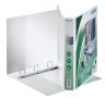   LEITZ Gyűrűs könyv, panorámás, 4 gyűrű, D alakú, 51 mm, A4 Maxi, PP, LEITZ, fehér