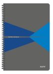   LEITZ Spirálfüzet, A4, kockás, 90 lap, PP borító, LEITZ "Office", szürke-kék