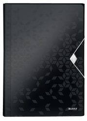 LEITZ Harmonikamappa, A4, PP, 6 rekeszes, LEITZ "Wow", fekete LEITZ Harmonikamappa, A4, PP, 6 rekeszes, LEITZ "Wow", fekete