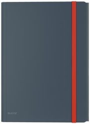 LEITZ Gumis mappa, extra tasakkal, PP, A4, LEITZ "Cosy", bársonyszürke