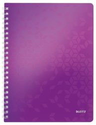LEITZ Spirálfüzet, A4, vonalas, 80 lap, LEITZ "Wow", lila LEITZ Spirálfüzet, A4, vonalas, 80 lap, LEITZ "Wow", lila