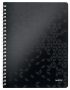   LEITZ Spirálfüzet, A4, vonalas, 80 lap, LEITZ "Wow", fekete