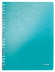 LEITZ Spirálfüzet, A4, kockás, 80 lap, LEITZ "Wow", jégkék LEITZ Spirálfüzet, A4, kockás, 80 lap, LEITZ "Wow", jégkék