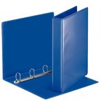   ESSELTE Gyűrűs könyv, panorámás, 4 gyűrű, D alakú, 50 mm, A4, PP, ESSELTE, kék