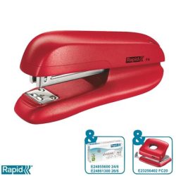 RAPID Tűzőgép, 24/6, 26/6, 20 lap, RAPID "F6", piros RAPID Tűzőgép, 24/6, 26/6, 20 lap, RAPID "F6", piros