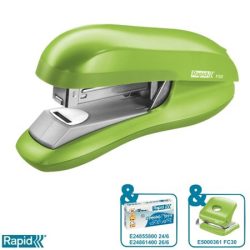 RAPID Tűzőgép, 24/6, 26/6, 30 lap, lapos tűzés, RAPID "F30", élénk zöld RAPID Tűzőgép, 24/6, 26/6, 30 lap, lapos tűzés, RAPID "F30", élénk zöld