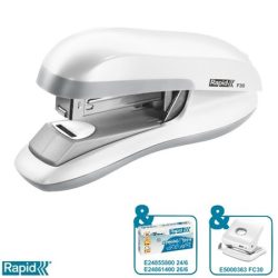 RAPID Tűzőgép, 24/6, 26/6, 30 lap, lapos tűzés, RAPID "F30", fehér RAPID Tűzőgép, 24/6, 26/6, 30 lap, lapos tűzés, RAPID "F30", fehér