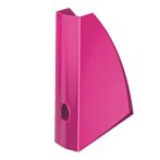   LEITZ Iratpapucs, műanyag, 60 mm, elöl nyitott, LEITZ "Wow", rózsaszín