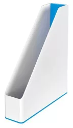 LEITZ Iratpapucs, műanyag, 73 mm, kettős színhatású, LEITZ "Wow", kék