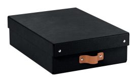 LEITZ Tárolódoboz, M méret, alacsony, LEITZ "Puro", fekete LEITZ Tárolódoboz, M méret, alacsony, LEITZ "Puro", fekete