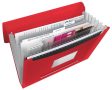   ESSELTE Harmonikamappa, A4, PP, 6 rekeszes, ESSELTE "Vivida", piros