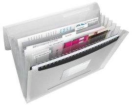 ESSELTE Harmonikamappa, A4, PP, 6 rekeszes, ESSELTE "Vivida", fehér ESSELTE Harmonikamappa, A4, PP, 6 rekeszes, ESSELTE "Vivida", fehér