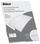   IBICO Meleglamináló fólia, 100 mikron, A3, fényes, IBICO "Medium"