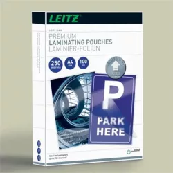 LEITZ Meleglamináló fólia, 250 mikron, A4, fényes, UDT technológiával, LEITZ "iLam"