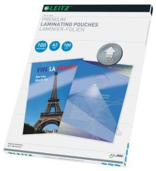 LEITZ Meleglamináló fólia, 100 mikron, A3, fényes, UDT technológiával, LEITZ "iLam" LEITZ Meleglamináló fólia, 100 mikron, A3, fényes, UDT technológiával, LEITZ "iLam"