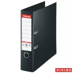 ESSELTE Iratrendező, 80 mm, A4, PP, élvédő sínnel, ESSELTE "Standard Plus", Vivida fekete