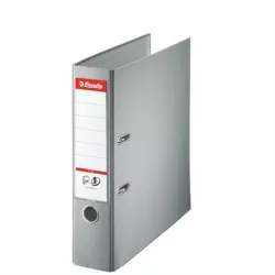 ESSELTE Iratrendező, 80 mm, A4, PP, élvédő sínnel, ESSELTE "Standard Plus", szürke