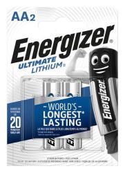 ENERGIZER Elem, AA ceruza, 2 db, Lítium, ENERGIZER "Ultimate Lithium" ENERGIZER Elem, AA ceruza, 2 db, Lítium, ENERGIZER "Ultimate Lithium"
