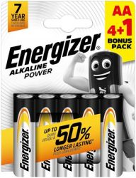 ENERGIZER Elem, AA ceruza, 4+1 db, ENERGIZER "Alkaline Power" ENERGIZER Elem, AA ceruza, 4+1 db, ENERGIZER "Alkaline Power"