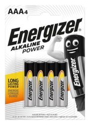 ENERGIZER Elem, AAA mikro, 4 db, ENERGIZER "Alkaline Power" ENERGIZER Elem, AAA mikro, 4 db, ENERGIZER "Alkaline Power"