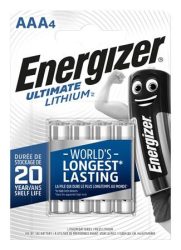 ENERGIZER Elem, AAA mikro, 4 db, Lítium, ENERGIZER "Ultimate Lithium" ENERGIZER Elem, AAA mikro, 4 db, Lítium, ENERGIZER "Ultimate Lithium"