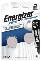 ENERGIZER Gombelem, CR2016, 2 db, színjelző, ENERGIZER "Ultimate Lithium Performance" ENERGIZER Gombelem, CR2016, 2 db, színjelző, ENERGIZER "Ultimate Lithium Performance"