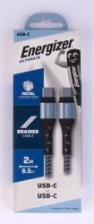 ENERGIZER USB kábel, USB-C - USB-C, 2m, ENERGIZER, ezüst ENERGIZER USB kábel, USB-C - USB-C, 2m, ENERGIZER, ezüst