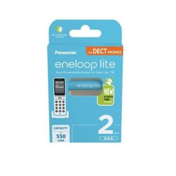 PANASONIC Tölthető elem, AAA mikro, 2x550 mAh Ni-MH, PANASONIC "Eneloop Lite" PANASONIC Tölthető elem, AAA mikro, 2x550 mAh Ni-MH, PANASONIC "Eneloop Lite"