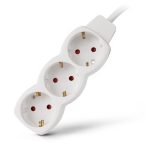 ENTAC Elosztósor, 3 aljzat, 1,5 m, ENTAC, fehér ENTAC Elosztósor, 3 aljzat, 1,5 m, ENTAC, fehér